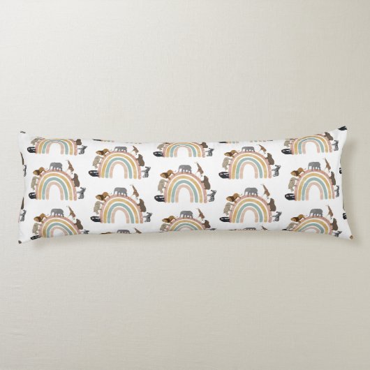 Rainbow Oerwoud Animals Pattern Lichaamskussen (Achterkant)