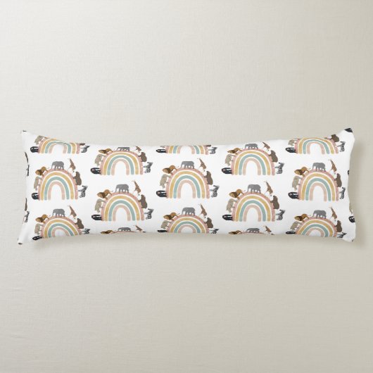 Rainbow Oerwoud Animals Pattern Lichaamskussen (Voorkant)