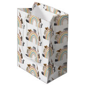 Rainbow Oerwoud Animals Pattern Medium Cadeauzakje (Voorkant Gekanteld)