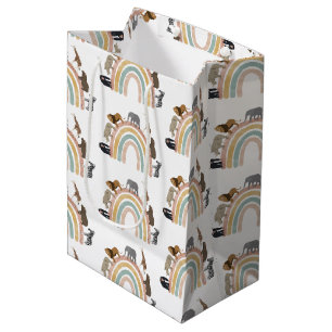 Rainbow Oerwoud Animals Pattern Medium Cadeauzakje
