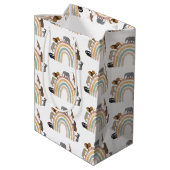 Rainbow Oerwoud Animals Pattern Medium Cadeauzakje (Achterkant Gekanteld)