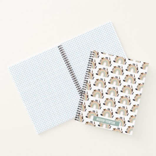Rainbow Oerwoud Animals Pattern Notitieboek (Binnen)