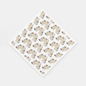 Rainbow Oerwoud Animals Pattern Servet (Hoek)