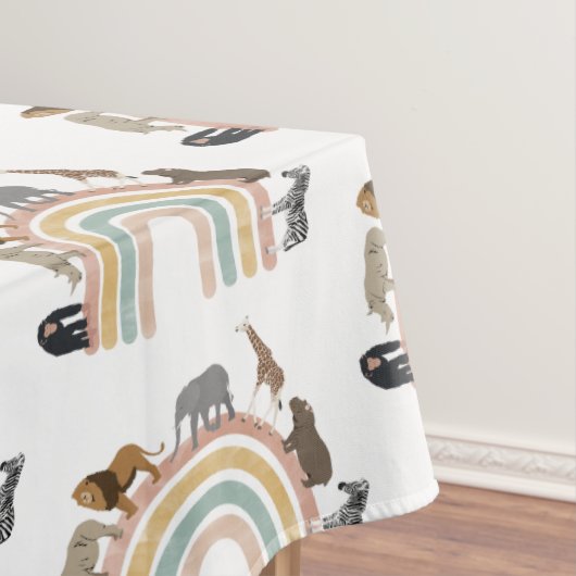 Rainbow Oerwoud Animals Pattern Tafelkleed (Voorbeeld)