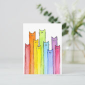 Rainbow of Cats Funny Briefkaart Kaart (Staand voorkant)