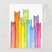 Rainbow of Cats Funny Briefkaart Kaart (Voorkant)