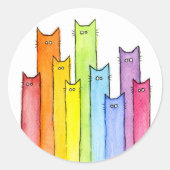 Rainbow of Cats Sticker (Voorkant)