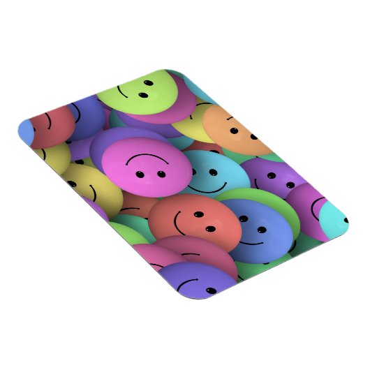 Rainbow of Colorful Happy Faces Magneet (Rechterzijde)