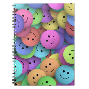 Rainbow of Colorful Happy Faces Notitieboek