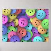 Rainbow of Colorful Happy Faces Poster (Voorkant)