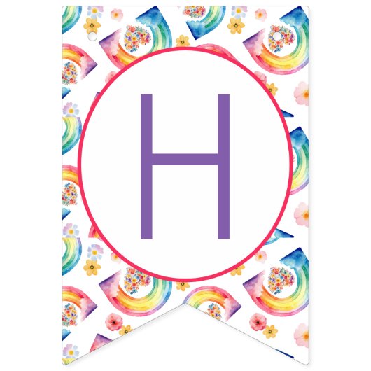 Rainbow of Fun Happy Birthday Party Banner (Tweede vlag)