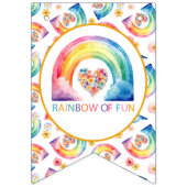 Rainbow of Fun Happy Birthday Party Banner (Eerste vlag)