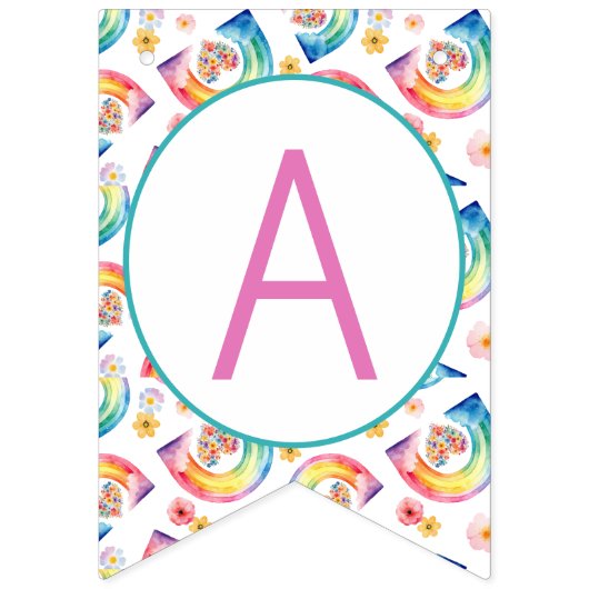 Rainbow of Fun Happy Birthday Party Banner (Derde vlag)