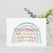 Rainbow of Fun Rainbow 5e verjaardag Kaart (Staand voorkant)