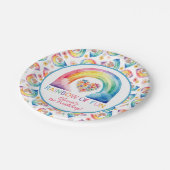 Rainbow of Fun Waterverf Verjaardag Borden Papieren Bordje (Gekanteld)