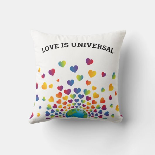 Rainbow of Hearts Design Kussen (Achterkant)