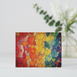 Rainbow of Hearts en Hope Celebration Briefkaart