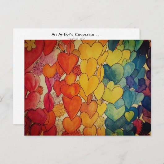 Rainbow of Hearts en Hope Celebration Briefkaart (Voorkant / Achterkant)