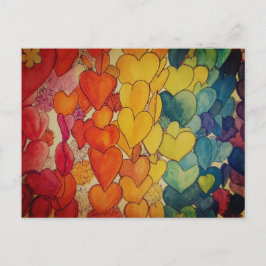 Rainbow of Hearts en Hope Celebration Briefkaart