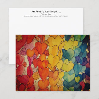 Rainbow of Hearts en Hope Celebration Briefkaart
