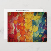 Rainbow of Hearts en Hope Celebration Briefkaart (Voorkant / Achterkant)