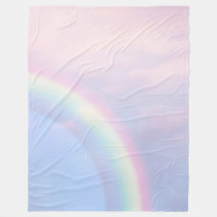 Rainbow of hope - pastel, fleece deken