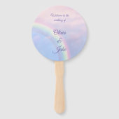 Rainbow of hope - pastel, hand fan handwaaier (Voorkant)