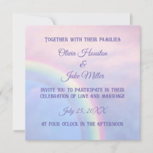 Rainbow of hope - pastel, kaart