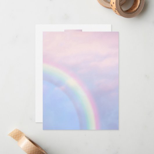 Rainbow of hope - pastel, notitiekaartje (Voorkant / Achterkant in situ)