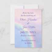 Rainbow of hope - pastel, save the date (Voorkant)