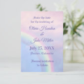 Rainbow of hope - pastel, save the date (Staand voorkant)