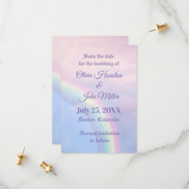 Rainbow of hope - pastel, save the date