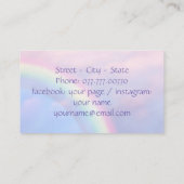 Rainbow of hope - pastel, visitekaartje (Achterkant)