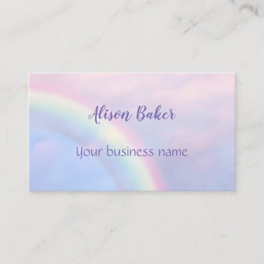 Rainbow of hope - pastel, visitekaartje (Voorkant)