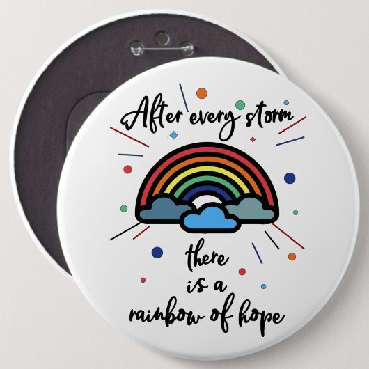 Rainbow of Hope Ronde Button 6,0 Cm (Voorkant /achterkant)