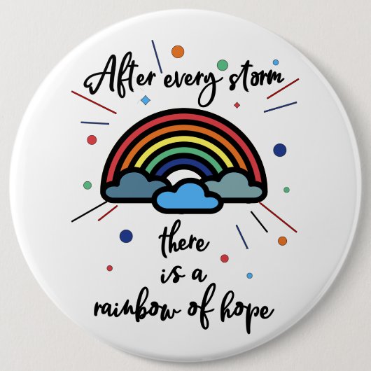 Rainbow of Hope Ronde Button 6,0 Cm (Voorkant)