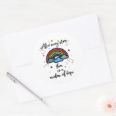 Rainbow of Hope Ronde Sticker (Envelop)