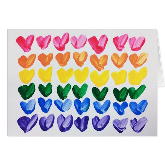 Rainbow of Love - Leuke kleurrijke handgeschilderd (Voorkant Horizontaal)