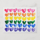 Rainbow of Love - Leuke kleurrijke handgeschilderd Briefkaart (Voorkant)