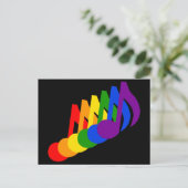 Rainbow of Musical Notes Graphic Briefkaart (Staand voorkant)
