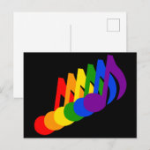 Rainbow of Musical Notes Graphic Briefkaart (Voorkant / Achterkant)
