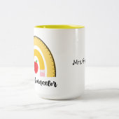 Rainbow of School Supplies Naam van de schooladvis Tweekleurige Koffiemok (Center)
