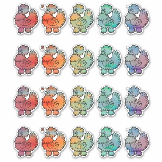 Rainbow of Silkies Vinyl Sticker Assortiment (Voorkant)