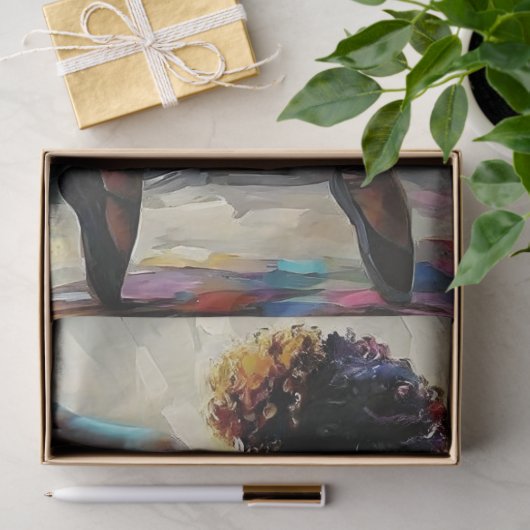 Rainbow Oil Ballerina Art Decoupage Tissuepapier (Geschenk)