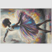 Rainbow Oil Ballerina Art Decoupage Tissuepapier (Voorkant)