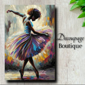 Rainbow Oil Ballerina Art Decoupage Tissuepapier