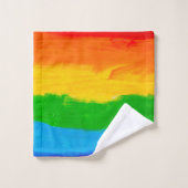 Rainbow Oil Paint Pride Badhanddoek Set – LGBTQ+ Bad Handdoek (Wasdoekje)