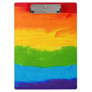 Rainbow Oil Paint Pride Klembord – LGBT Gay