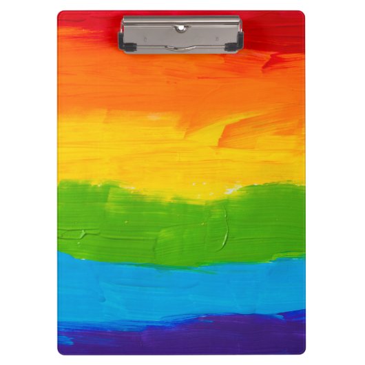 Rainbow Oil Paint Pride Klembord – LGBT Gay (Voorkant)