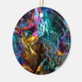 Rainbow Oil Slick Crystal Rock Keramisch Ornament (Links)